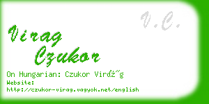 virag czukor business card